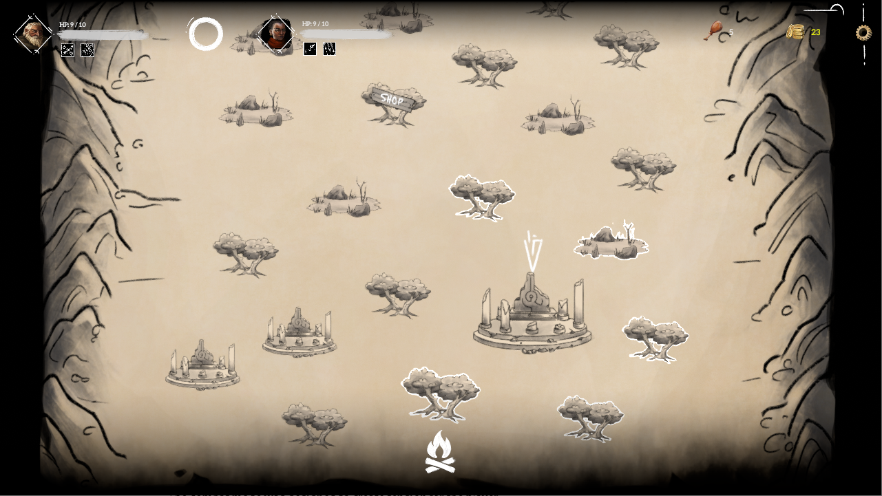 The overworld map from The Furrow